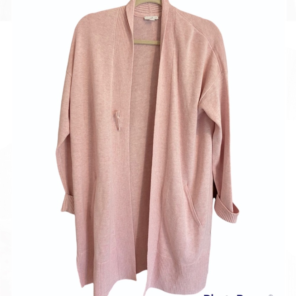 J Jill. Long Pink  Cardigan